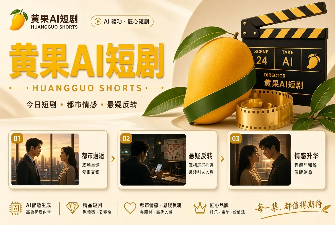 黄果AI短剧故事阅读横幅